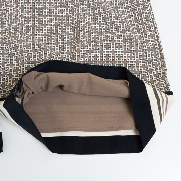 ✨ Abercrombie Fitch Satin Wide Leg Trousers Pull On Pant Brown Beige - Picture 14 of 15